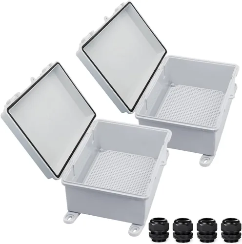 Miniatura 29 de Caja Eléctrica Impermeable a Prueba de Polvo Caja de Conexiones Resistente a la Intemperie IP67 Carcasa de Plástico ABS Caja de Proyecto
