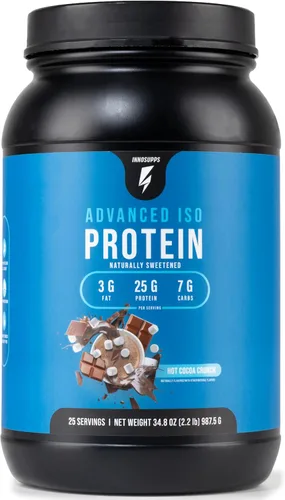 Miniatura 7 de InnoSupps Advanced Iso Protein Proteína aislada de suero 100% en polvo Sin edulcorantes artificiales Baja en grasa, baja en carbohidratos