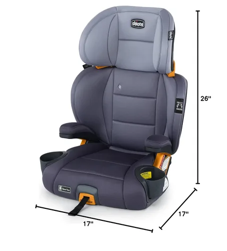 Miniatura 10 de Chicco KidFit ClearTex Plus 2 en 1 asiento elevador de posicionamiento de cinturón, asiento elevador sin respaldo y respaldo alto, para niños de 4