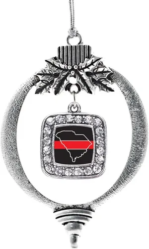 Miniatura 144 de Inspired Silver - Nana púrpura - Adorno de Navidad plateado - Adorno cuadrado para árbol de Navidad con circonita cúbica - Decoración colgante