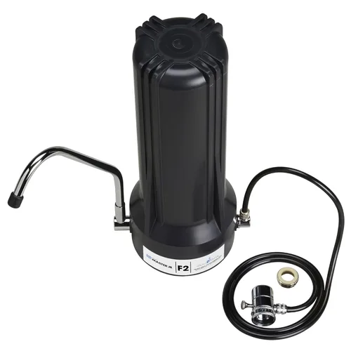 Home Master TMJRF2-BK Jr F2 Jr F2 Sistema de filtro de agua de mostrador multietapa, 500 galones reemplazable, Filtra Fluoruro, Cloro, Productos