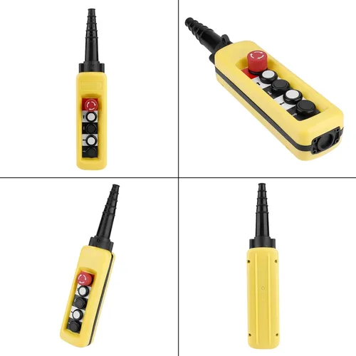 Miniatura 4 de Interruptor de elevación de cadena de grúa pero tonelada, 4 botones de control, pero tonelada controlador colgante de elevación, control