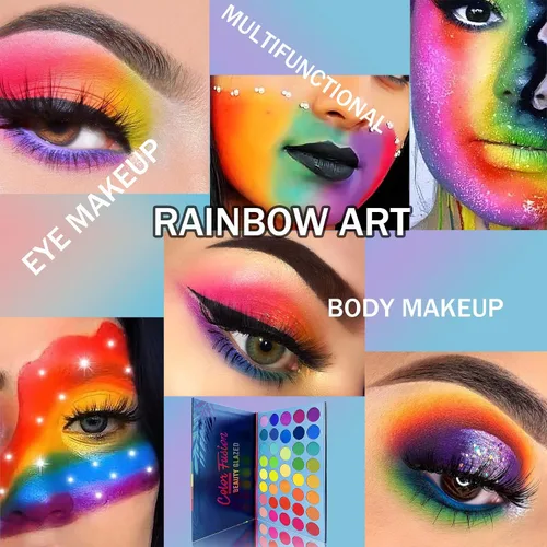 Miniatura 4 de Paleta de Sombra de Ojos Fusión de Colores Altamente Pigmentada 39 Tonos Rosa Púrpura Mate y Brillantes, Paleta de Maquillaje, Sombra de Ojos