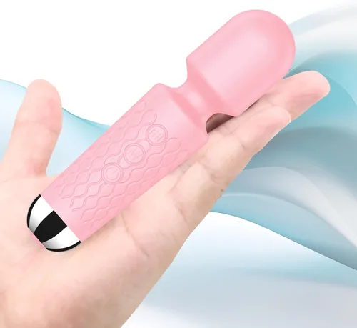 Miniatura 9 de Potente mini masajeador inalámbrico, varita de masaje de vibración de mano para piernas de espalda y cuello, 8 velocidades, 20 modos, portátil