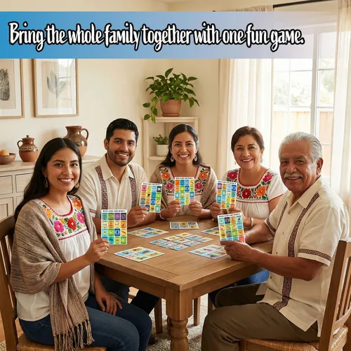 Miniatura 6 de Kit de juego de bingo mexicano,Juego bilingüe para 10 jugadores,Baraja española de cartas de Puerto Rico,Juegos de mesa en español