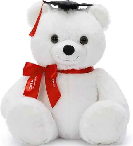 Miniatura 13 de Tezituor Oso de peluche de béisbol de 18 pulgadas, oso de peluche amarillo con sombrero para niños y niñas, bonito oso deportivo, regalo para fiesta
