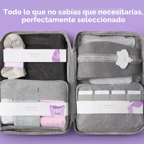 Miniatura 2 de Frida Mom Bolsa de Viaje de Artículos Esenciales para Hospital y Bebé Preempaquetada de 30 Piezas, Incluye Artículos Imprescindibles para Parto por