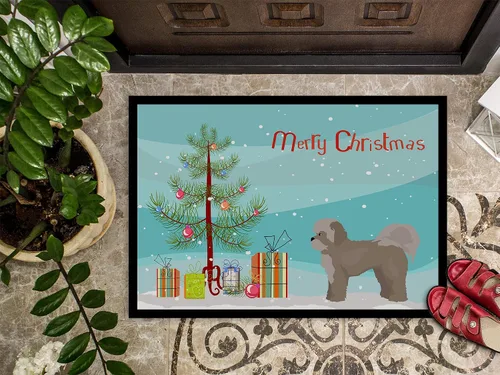Miniatura 150 de Caroline's Treasures CK3799MAT Akita Shepherd - Tapete de árbol de Navidad de 18 x 27 pulgadas, tapete para puerta delantera, interior y exterior