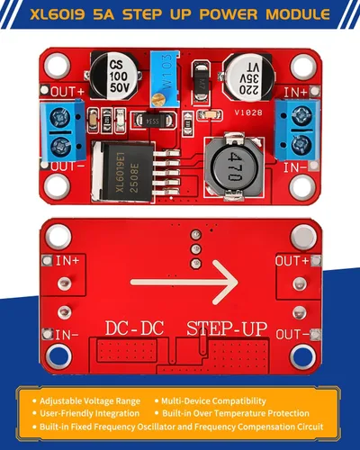 Miniatura 7 de Módulo convertidor de Buck elevador XL6019 3A DC-DC regulador de voltaje ajustable 3.0-35V entrada a 5.0-40V módulo de impulso de salida