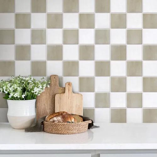 Miniatura 9 de Commomy 10 azulejos 3D mate para despegar y pegar de 11.8 x 11.8 pulgadas, ultraligeros de PVC, cuadrados, para despegar y pegar para cocina