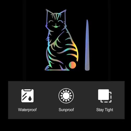 Miniatura 5 de Adhesivo para limpiaparabrisas trasero de gato, divertido gato en movimiento, cola en movimiento, adhesivo para limpiaparabrisas trasero