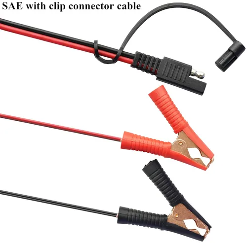 Miniatura 4 de Cable de clip de cocodrilo 16 AWG, arnés de cable SAE a batería, clip de cocodrilo de cocodrilo, cable de extensión de 12 V CC con interruptor