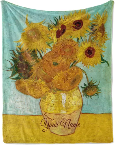 Miniatura 22 de Jekeno Regalos de girasol para mujeres, mamá, manta personalizada con girasol, manta personalizada con nombre, manta de franela personalizada