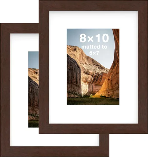 Miniatura 29 de FrameWorks Marcos de fotos clásicos de madera 4 x 6 con vidrio templado, roble natural, paquete de 6 Roble natural-6