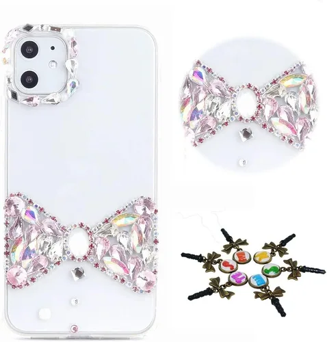 Miniatura 6 de Sparkle - Funda para teléfono compatible con Nokia G310 5G, elegante, hecha a mano en 3D con diseño de diamantes de imitación para parejas, ciervos