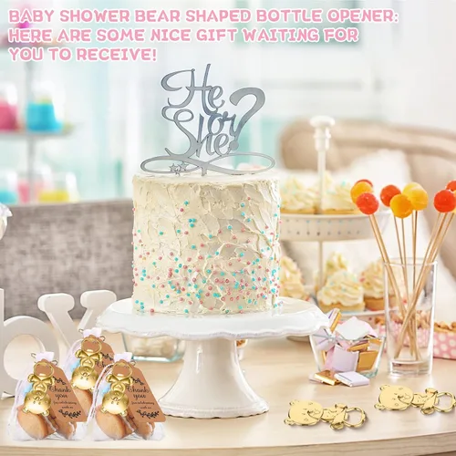 Miniatura 5 de CHENGU Abridores de Botellas Pop para Baby Shower, Recuerdos de Regreso para Invitados, Decoraciones de Abridor de Botellas y Souvenirs con Bolsas