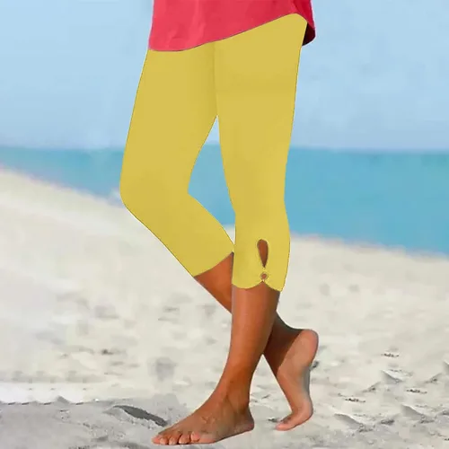 Miniatura 179 de Pantalones capri para mujer, estilo casual, de verano, elásticos, de cintura alta, pantalones de yoga, ajuste atlético, pantalones deportivos