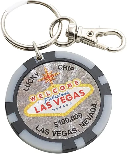 Miniatura 2 de Llavero Las Vegas, Ficha de Poker de la suerte Negro