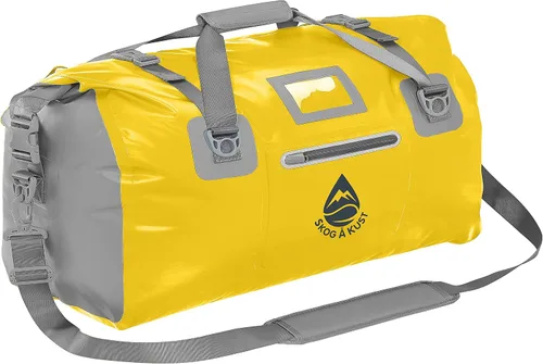 Miniatura 21 de Skog Å Kust Duffelsak - Bolsa de lona impermeable resistente para deportes, viajes y más, tamaños de 40, 60 y 90 litros, Negro, Deportivo/resistente