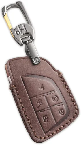 Miniatura 7 de Funda de llavero de cuero de 4 botones Hontumax para Chevy Tahoe Colorado Silverado Suburban Equinox Traverse, para GMC Yukon Sierra Acadia Canyon