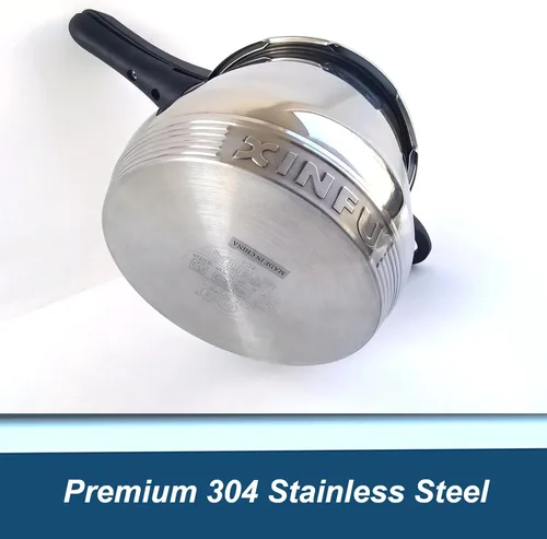 Miniatura 4 de XINFU - Olla a presión de acero inoxidable 304 resistente de 4.2 cuartos de galón para 1-3, modos estándar/rápido, múltiples características