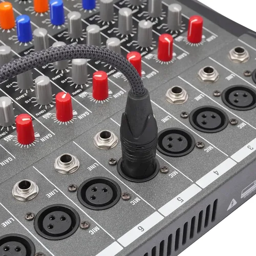 Miniatura 6 de Paquete de 2 cables de audio de equilibrio de 3 pines hembra a hembra, cables de conexión de micrófono de 3 pines, cables de conexión XLR hembra DMX