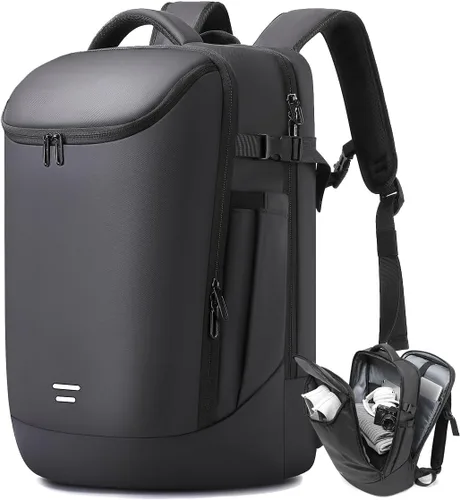 TANGCORLE Mochila de viaje expandible aprobada para vuelos, mochila de 17.3 pulgadas para laptop de negocios para mujeres y hombres
