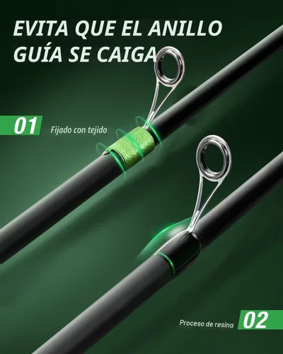 Miniatura 3 de Ghosthorn Fishing Rod and Reel Combo Graphite Telescoping Fishing Pole Portable Travel Kit with Carrier Bag for Freshwater Saltwater Paquete de 2