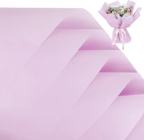 Miniatura 23 de FUHITIM - 20 hojas de papel impermeable para suministros de florista, envoltura de ramos de flores y regalos de bodas, cumpleaños, bricolaje