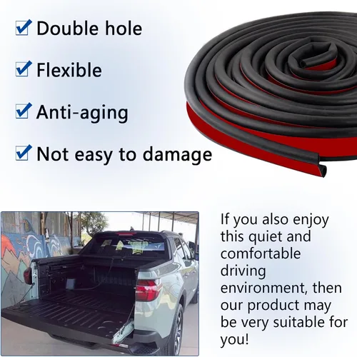 Miniatura 5 de Sello de cubierta tonneau para camión, sello de goma para cámper, burlete de goma con doble agujero, sellos universales para puerta trasera