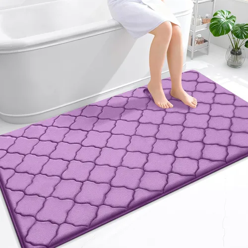 Miniatura 329 de OLANLY Alfombra de Baño de Espuma Viscoelástica de 24 x 16 pulgadas, Ultra Suave y Absorbente, Alfombras de Baño Antideslizantes, Cómodas, Lavables