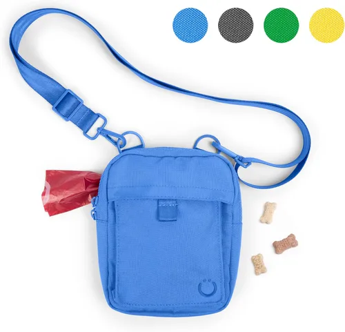 Ubbi Bolsa de golosinas para perros para entrenamiento y caminar, opciones de uso de 3 vías, cruzado, cintura o clip, con cierre magnético y