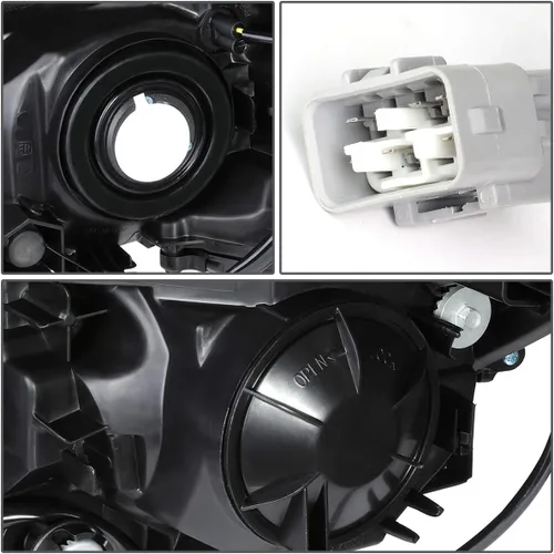 Miniatura 5 de Auto Dynasty Par de faros delanteros con proyector de esquina transparente, estilo OE, color negro, compatible con Subaru Outback Legacy 10-14