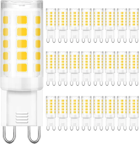 Miniatura 15 de winshine Bombilla LED G9 de 3000 K, luz blanca cálida, bombilla G9 de 4 W (equivalente a halógeno de 40 W), base de cerámica G9 bi pin con ángulo