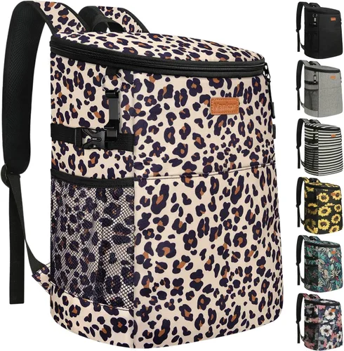 Miniatura 10 de Mochila Enfriadora de Camping para 30 Latas, Mochilas Enfriadoras Suaves Aisladas a Prueba de Fugas Bolsa Enfriadora de Viaje Impermeable Almuerzo