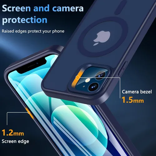 Miniatura 8 de Fin2feel Funda Magnética para iPhone 12/iPhone 12 Pro con Protector de Pantalla, Compatible con MagSafe, Funda de Teléfono con Soporte Stash