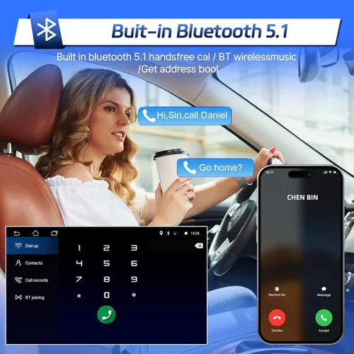 Miniatura 5 de Leadfan Radio de coche para Ford F150 2009 2010 2011 2012 estéreo inalámbrico Apple CarPlay y Android Auto, 9 pulgadas IPS pantalla táctil Radio