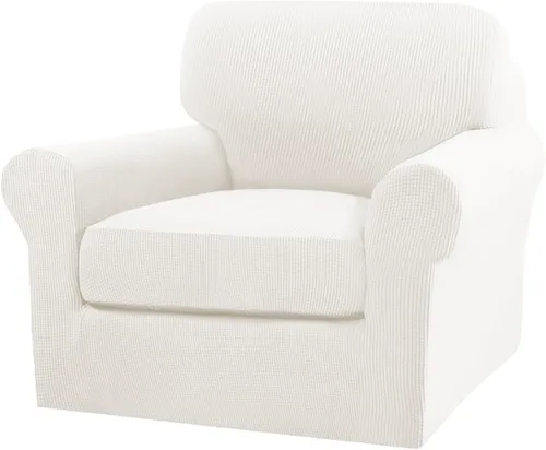 Miniatura 92 de Turquoize 2 fundas para sillas de sala de estar, funda de sofá con fundas de cojín individuales, funda de muebles para sillas (silla, beige biscotti)