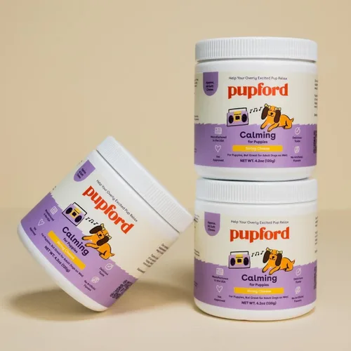 Miniatura 6 de Pupford Suplemento calmante para perros, masticables calmantes naturales para perros con ansiedad, apoya la relajación y la regulación emocional