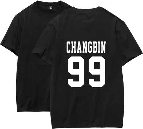 Miniatura 7 de JUNG KOOK SKZ Apoyo Camiseta Skz Merch Felix Bangchan Hyunjin Changbin Jeongin Jisung Leeknow Seungmin Camiseta Playera Tops Bangchan negro 97