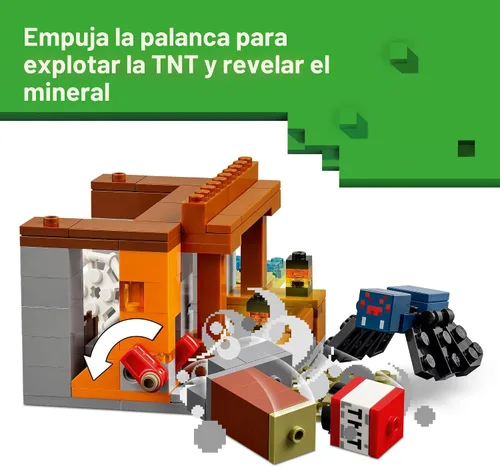 Miniatura 6 de LEGO Minecraft La Expedición Minera del Armadillo - Figuras de Juguete y Set de Juego - Juguete de Construcción de Minecraft para Niños, Niños