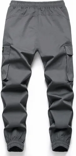 Miniatura 2 de LOKTARC - Pantalones de chándal con cordón para niños, diseño de camuflaje