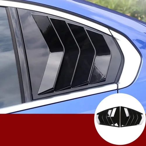 YIWANG - Cubiertas triangulares para ventana trasera de coche, 2 unidades, para BMW 3 Series G20 G28 2019 2020, accesorios exteriores, Negro satinado