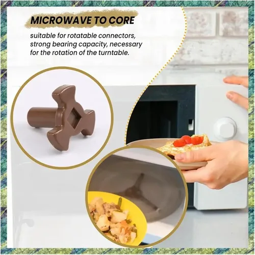 Miniatura 5 de 2PCS Microwave Turntable Coupler, Oven Roller Guide Support, Rotary Core Coupling Replacement Parts