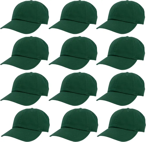 Miniatura 30 de Gelante Gorras de béisbol 100% algodón liso en blanco tamaño ajustable al por mayor a granel de 12