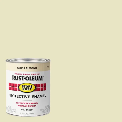 Miniatura 2 de Rust-Oleum 7770502-2PK - Pintura anti-óxido para aplicación con brocha, cuarto de galón, almendra brillante, (paquete de 2)