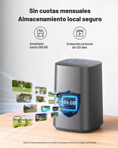 Miniatura 2 de SEHMUA Cámaras de seguridad inalámbricas para exteriores (kit de 4 cámaras), no requiere suscripción, visión nocturna a color, PTZ de 360°, vista