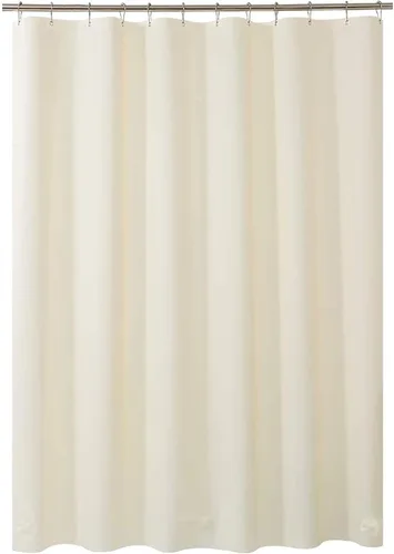 Miniatura 25 de AmazerBath - Cortina de ducha de plástico, 70 x 72 pulgadas, cortina de ducha esmerilada de plástico, impermeable, pesada, gruesa, con 3 piedras