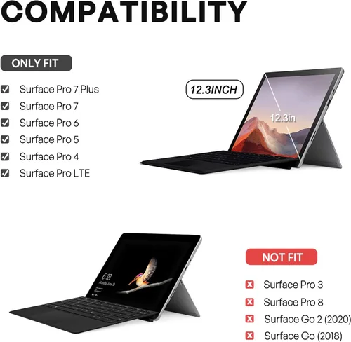 Miniatura 2 de ProCase Funda para Surface Pro 7 Plus, Pro 7, Pro 6, Pro 5, Pro 4, Pro LTE, funda resistente, resistente a prueba de golpes con agarre