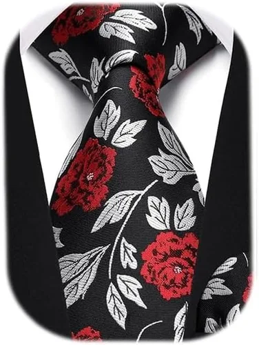 Miniatura 162 de Corbatas florales tejidas clásicas para hombre, corbata cuadrada de bolsillo, corbatas formales para hombres, boda con pañuelo